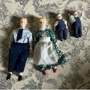 Vintage Collectible Bisque Dolls Mother
Father and Sons